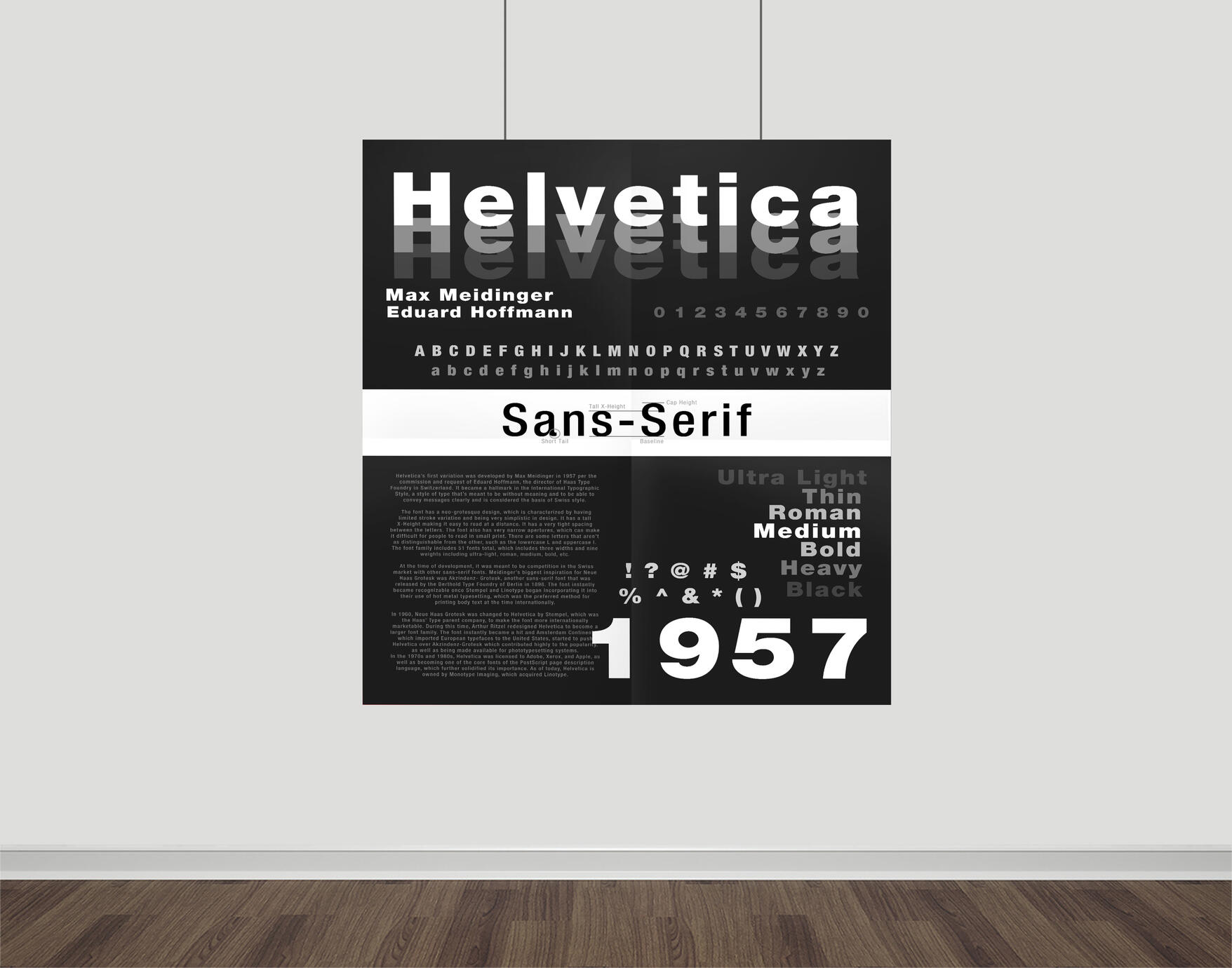 Helvetica Type Poster (Illustrator, 2023)